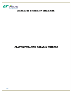 CLAVES PARA UNA ESTADÍA EXITOSA