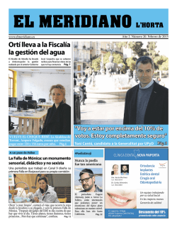 Ortí lleva a la Fiscalía la gestión del agua