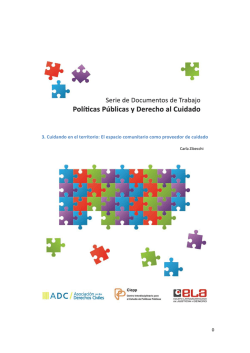 3. Cuidando en el territorio: El espacio comunitario como proveedor