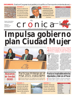 Versión Impresa - La Crónica de Hoy en Hidalgo