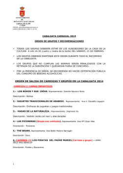 orden de la Cabalgata - Ayuntamiento de Benalup