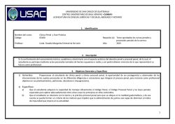 2) Espec&iacute;ficos: - Sitios USAC - Universidad de San Carlos de