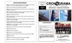FECHAS PARA RECORDAR - Colegio Cristóbal Colón