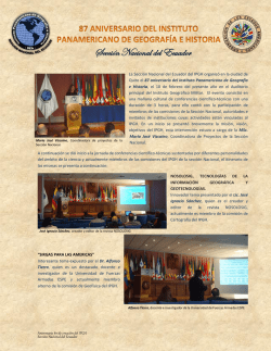 Descaragar informe aquí. - Sección Nacional del Ecuador del IPGH