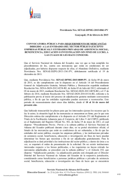 Servicio Nacional de Aduana del Ecuador www.aduana.gob.ec