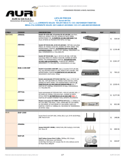 Lista de Precios FEBRERO 2015 - PUEDEN VARIAR SIN PREVIO