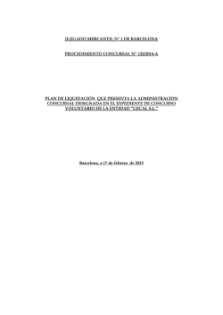 INFORME DE LA ADMINISTRACI&Oacute;N CONCURSAL