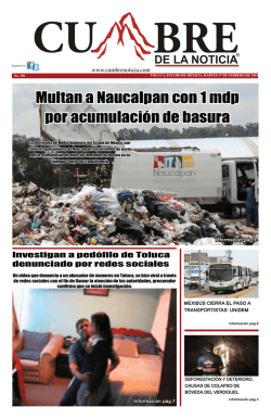Multan a Naucalpan con 1 mdp por acumulación
