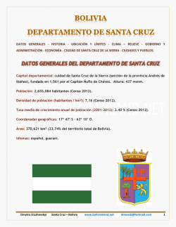 BOLIVIA - DEPARTAMENTO DE SANTA CRUZ