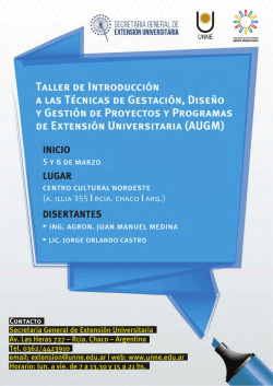 taller de extension - Universidad Nacional del Nordeste