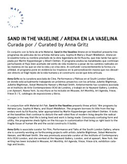 sand in the vaseline / arena en la vaselina