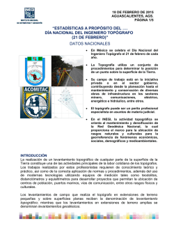 estadísticas a propósito del …. día nacional del ingeniero