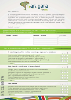 Encuesta - EHBildu Lasarte-Oria