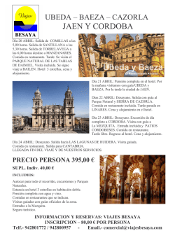 ABRIL UBEDA JAEN CORDOBA AGENCIA - Viajes