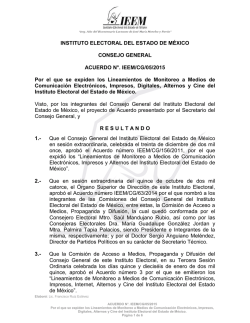 PROYECTO DE ACUERDO - Ley General de instituciones y