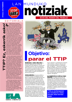 Objetivo: parar el TTIP
