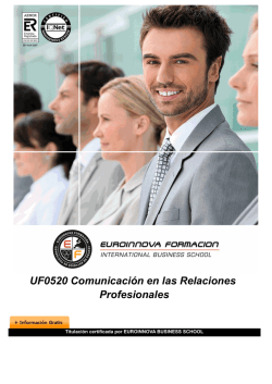 UF0520 Comunicación en las Relaciones Profesionales