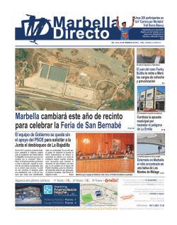 Marbella cambiará este año de recinto para