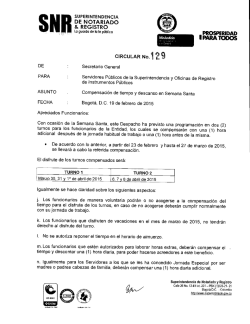 Circular No. 129 de 2015 - Superintendencia de Notariado & Registro
