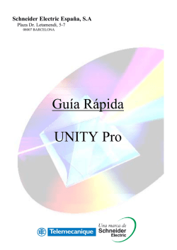 Guía Rapida UNITY Pro - Área de Ingeniería de Sistemas y