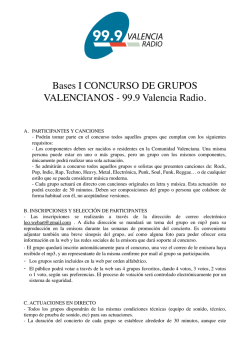 bases del concurso - La 99.9 Valencia Radio