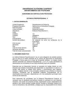 Estancia Preprofesional V - Universidad Autónoma Chapingo