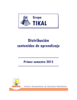 Distribución contenidos de aprendizaje Primer semestre 2015