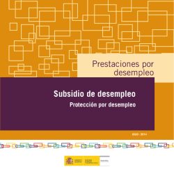 Prestaciones por desempleo Subsidio de desempleo