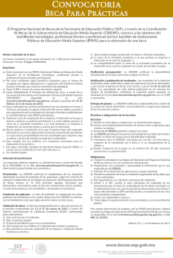 Convocatoria - Becas Media Superior