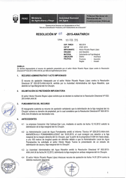 RESOLUCI&Oacute;N N&deg; 111 -2015-ANA/TNRCH Lima, 19 FEB, ,915