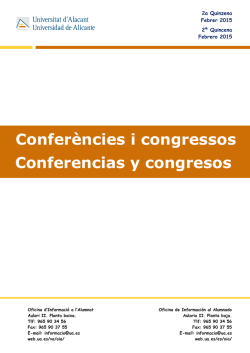 Conferencias y Congresos - Universidad de Alicante