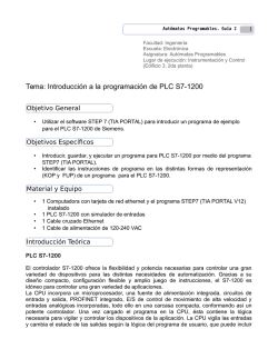 Tema: Introducción a la programación de PLC S7-1200