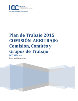 brochure comision arbitraje: comités y grupos de trabajo