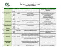 Ofertas Empleo del 8 al 15 de febrero de 2015