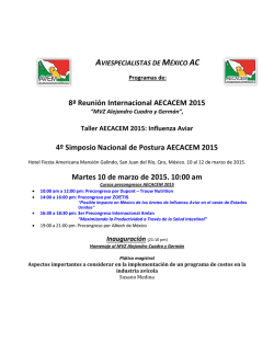 8a Reunión Internacional Anual AECACEM 2015