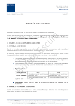 TRIBUTACIÓN DE NO RESIDENTES