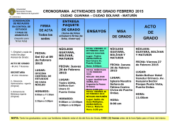 Cronograma Grados Guayana - Universidad Gran Mariscal de