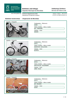 Bizikleten udal biltegia Depósito Municipal de Bicicletas