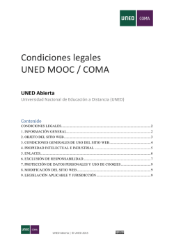 Condiciones legales UNED MOOC / COMA