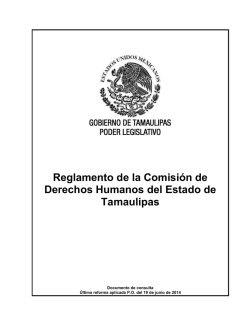 Reglamento de la CODHET - Comisión de Derechos Humanos del