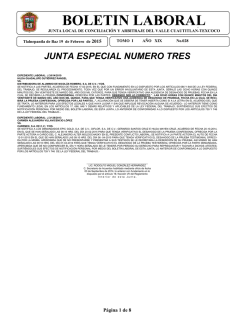 boletin laboral - Junta Local de Conciliación y Arbitraje del Valle