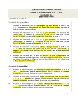 JUEVES 19 DE FEBRERO DE 2015 11:30 Hrs