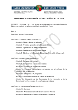 decreto por el que se establece el curr&iacute;culo de la educaci&oacute;n b&aacute;sica