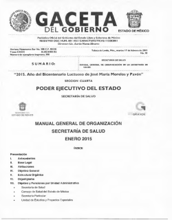 Manual General de Organización de la Secretaría de Salud.