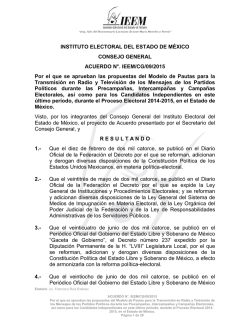 IEEM/CG/09/2015 - Ley General de instituciones y Procedimientos
