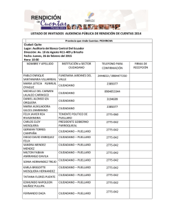 listado de invitados audiencia pública de rendición