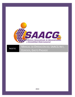 manual de operación del saacg.net, egresos,gasto pagado