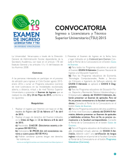 CONVOCATORIA - Universidad Veracruzana