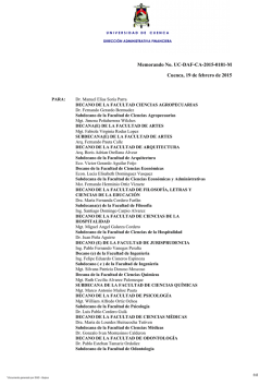 Marzo 2015 hasta Agosto 2015