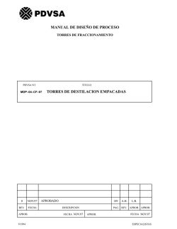 Torres de Destilaci&oacute;n Empacadas
